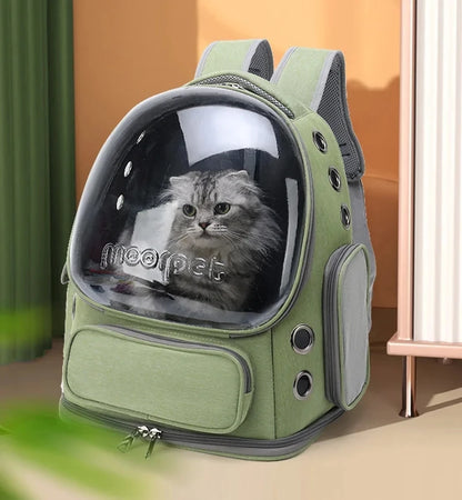 Transparent Cat Carrier Backpack – Breathable Travel Bag for Cats & Small Dogs