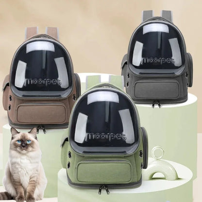 Transparent Cat Carrier Backpack – Breathable Travel Bag for Cats & Small Dogs