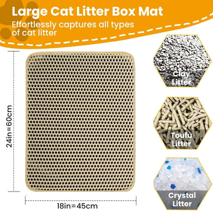 Cat Litter Trapping Mat – Waterproof, Non-Slip & Easy Clean