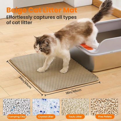 Cat Litter Trapping Mat – Waterproof, Non-Slip & Easy Clean