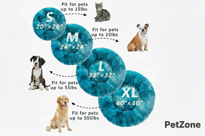 Calming Donut Dog Bed – Anti-Anxiety Plush Cuddler for Dogs & Cats